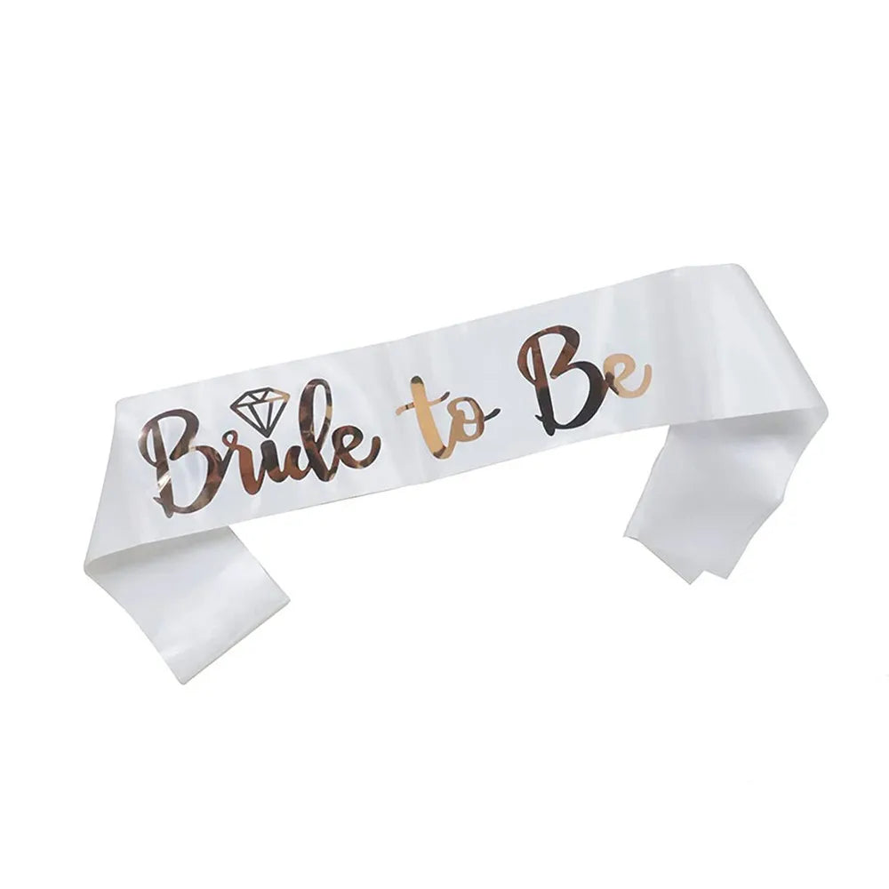 Rose Gold “Team Bride” Satin Sash – Bride To Be Bachelorette Party Accessory