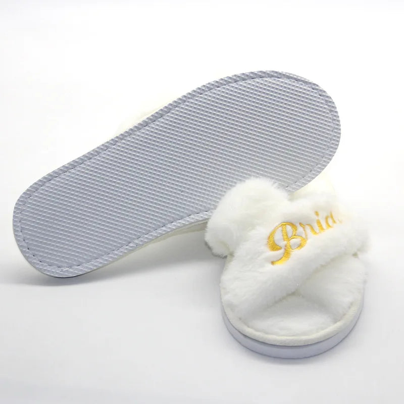 Bridal Open-Toe Slippers