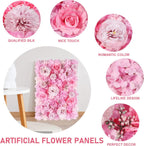 Silk Rose & Peony Flower Wall Panel