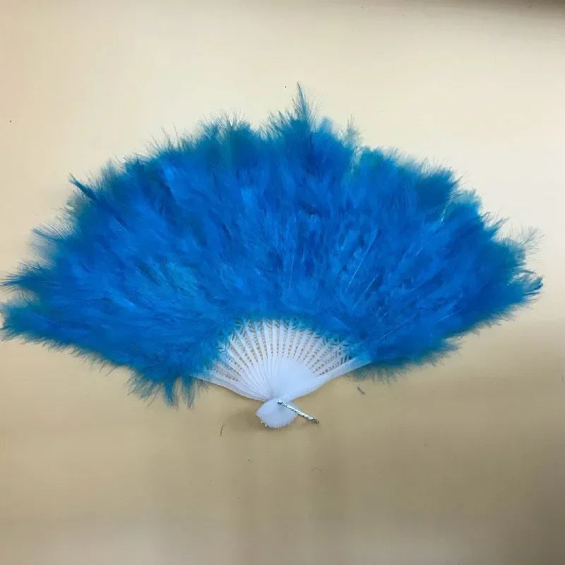 Feather Folding Bridal Fan