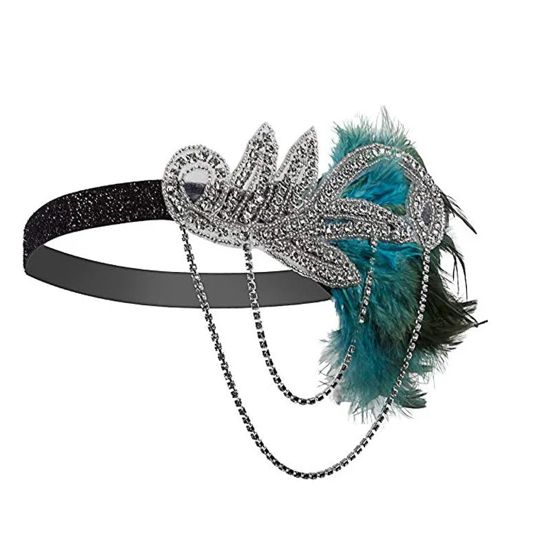 1920s Flapper Feather Headband