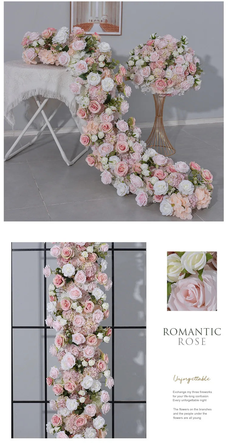 Pink Artificial Flower Decor Set