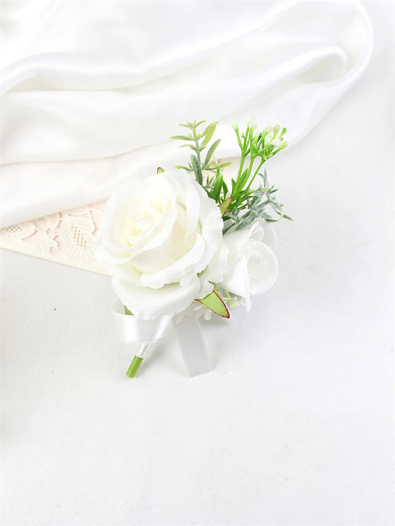 6-Piece Rose Boutonniere Set