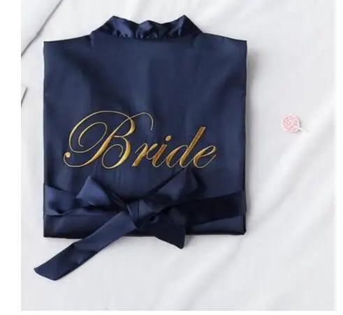 Bridal Satin Kimono Robe