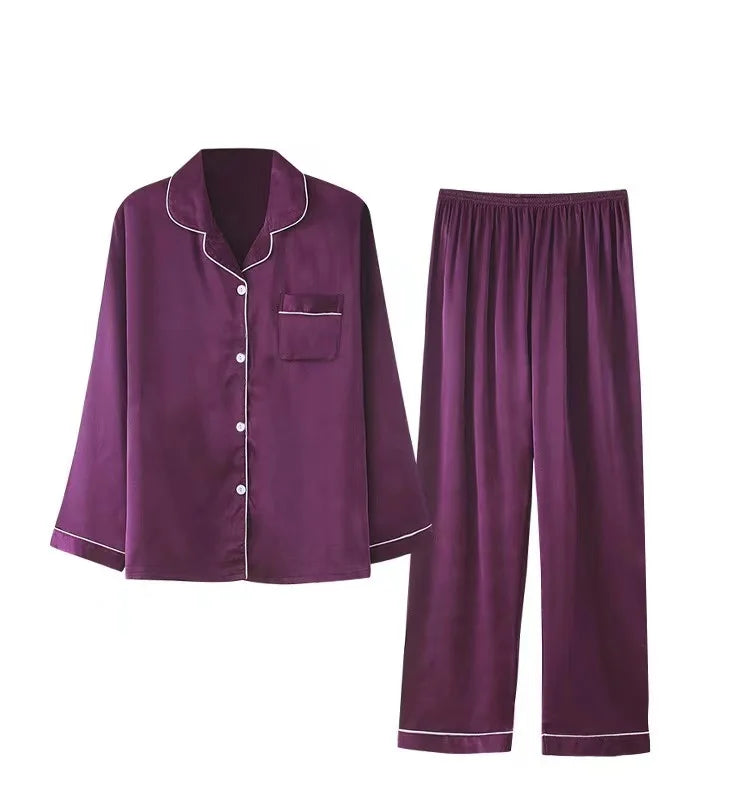 Custom Couple Satin Pajamas