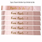 Rose Gold Team Bride Sash