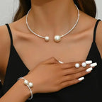 Pearl & Rhinestone Bridal Jewelry Set