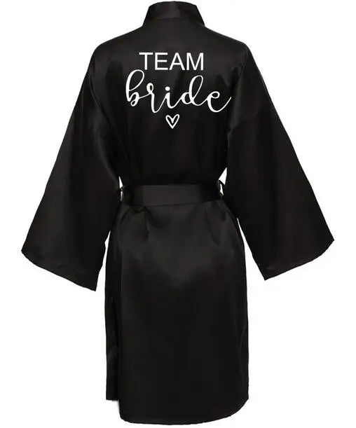 Team Bride Satin Pajama Robe