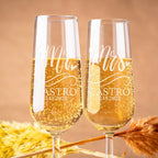 Personalized Mr & Mrs Champagne Flutes