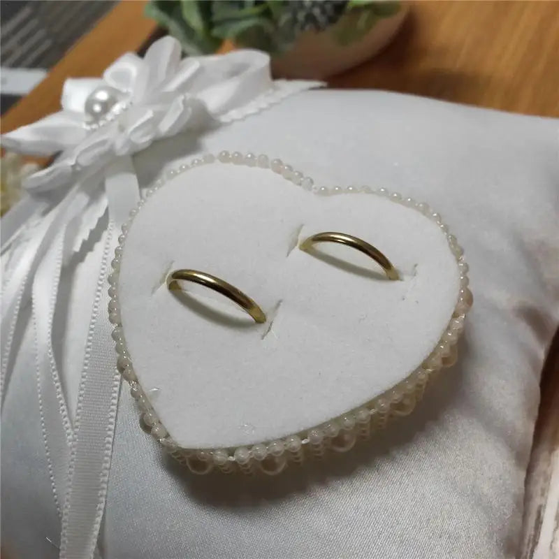 Heart Wedding Ring Pillow