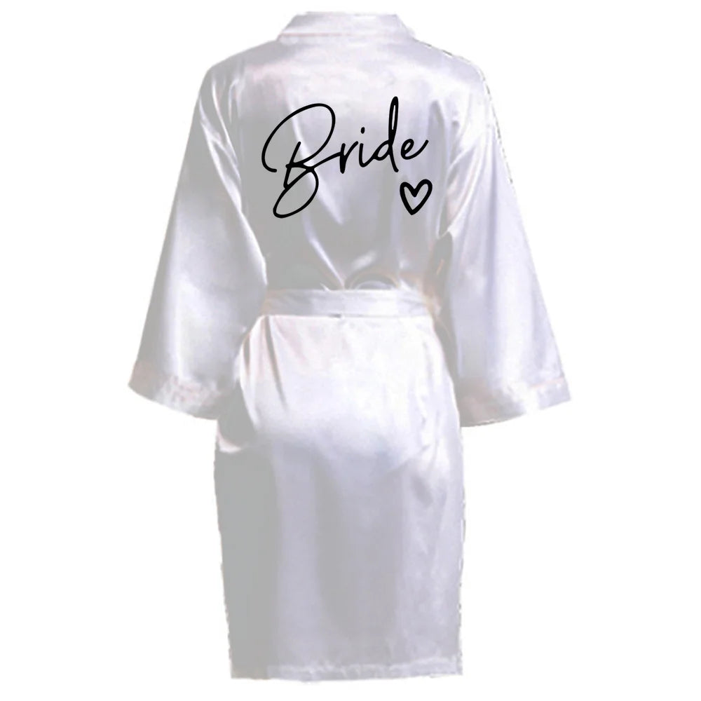 Team Bride Satin Robe