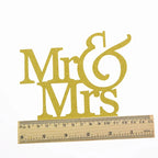 Gold & Silver Mr & Mrs Cake Topper