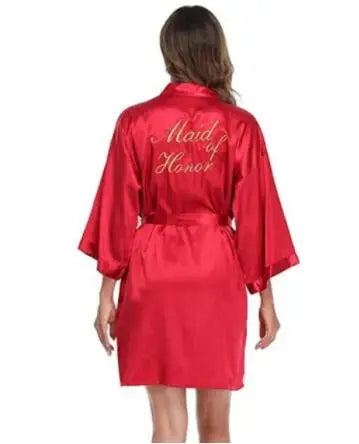 Bridal Satin Kimono Robe