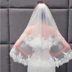 Lace Appliqué Bridal Veil