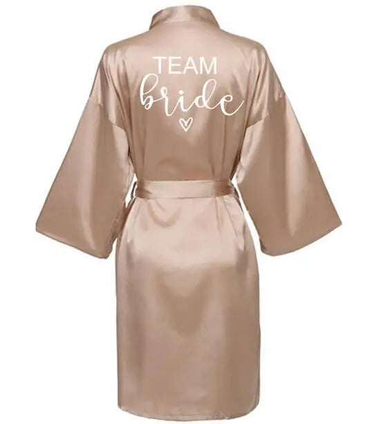 Team Bride Satin Pajama Robe