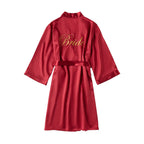 Bridal Satin Kimono Robe