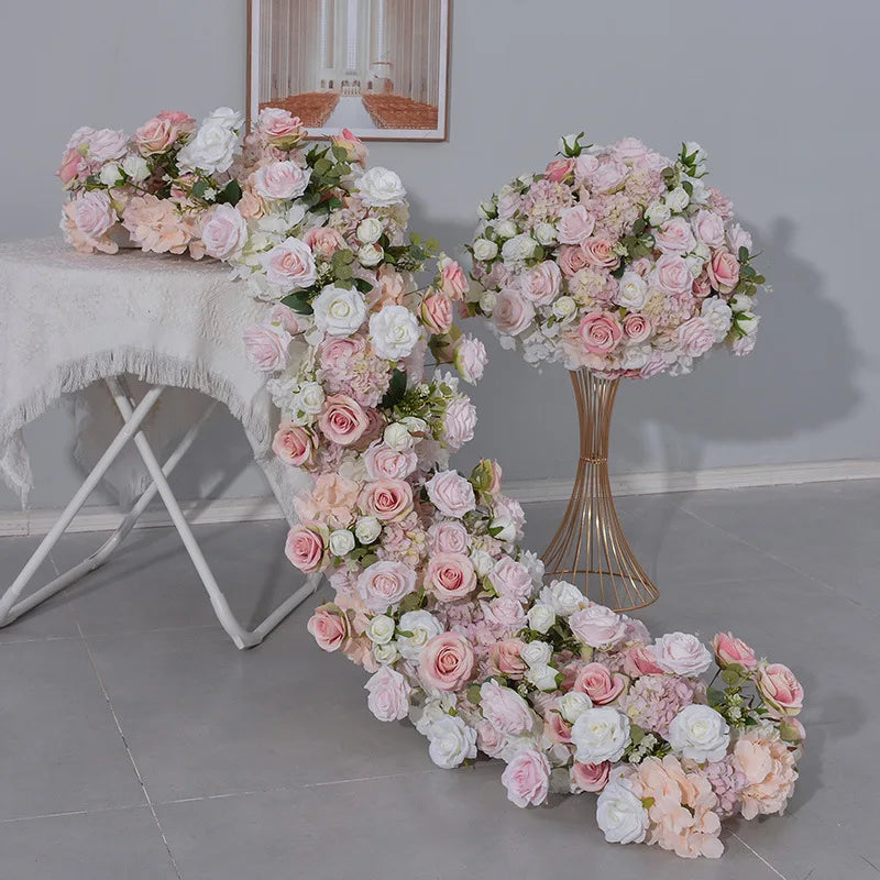 Pink Artificial Flower Decor Set