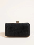 Silver Rhinestone Evening Clutch
