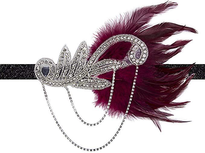 1920s Flapper Feather Headband