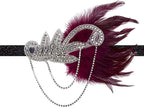 1920s Flapper Feather Headband