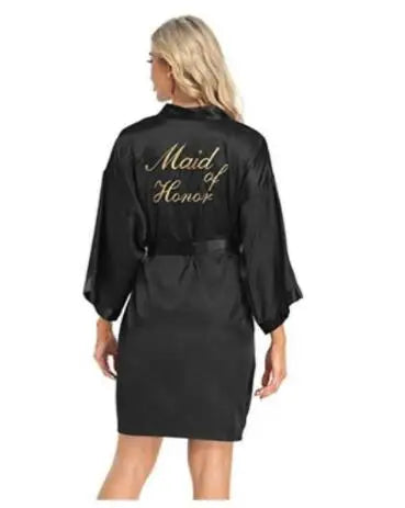Bridal Satin Kimono Robe