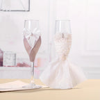 Bride & Groom Champagne Glasses