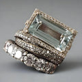Blue Zircon Ring Set