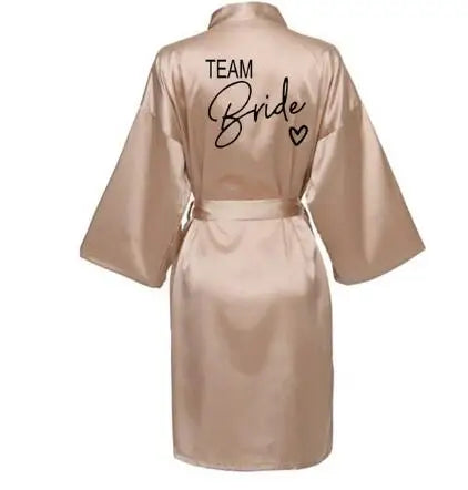 Team Bride Satin Robe