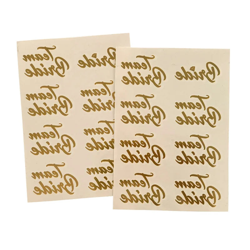 Team Bride Tattoo Sticker Set
