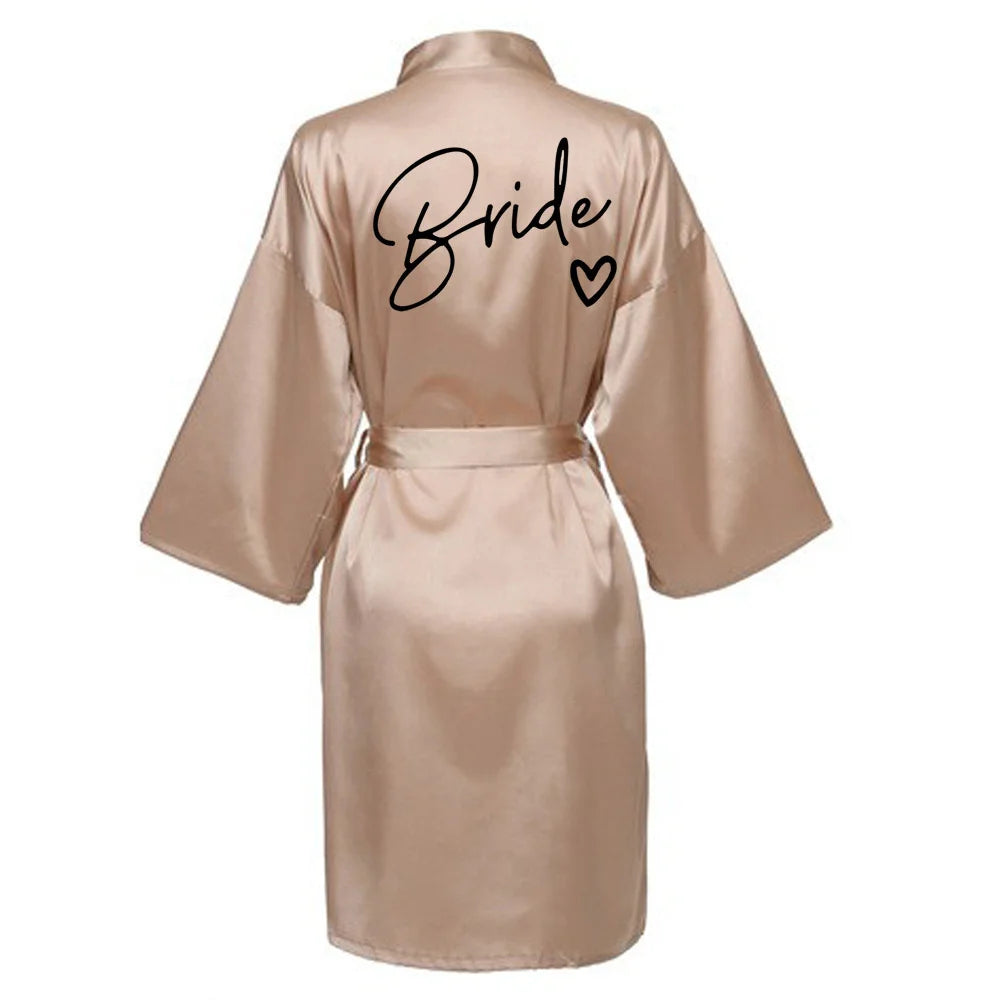 Team Bride Satin Robe