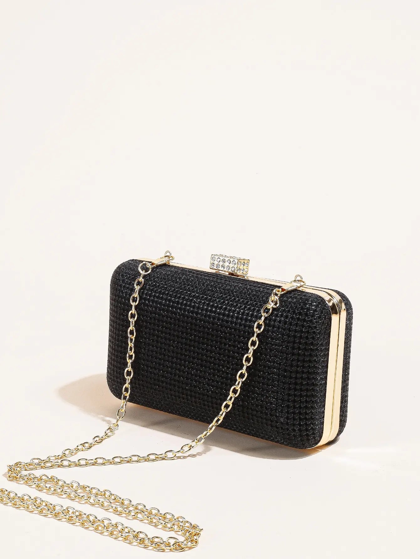 Silver Rhinestone Evening Clutch