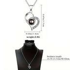 Rose Heart Necklace Gift Box