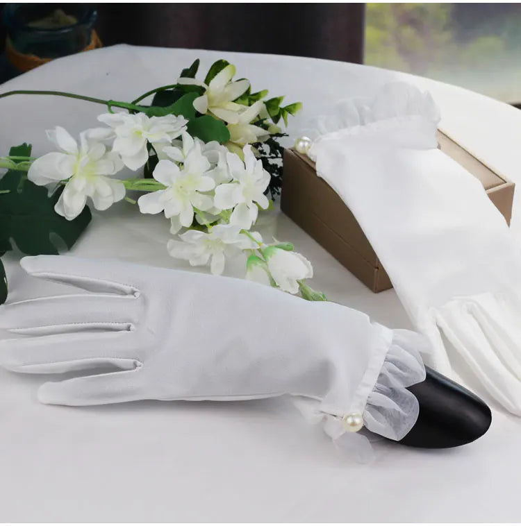 Satin & Tulle Bridal Gloves