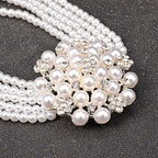 Multi-Layer Pearl Bridal Necklace Set