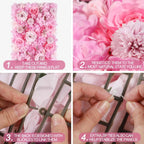 Silk Rose & Peony Flower Wall Panel