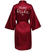 Team Bride Satin Pajama Robe