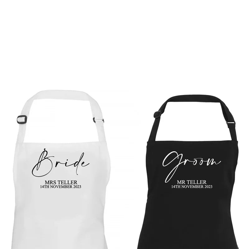 Custom Wedding Couple Apron