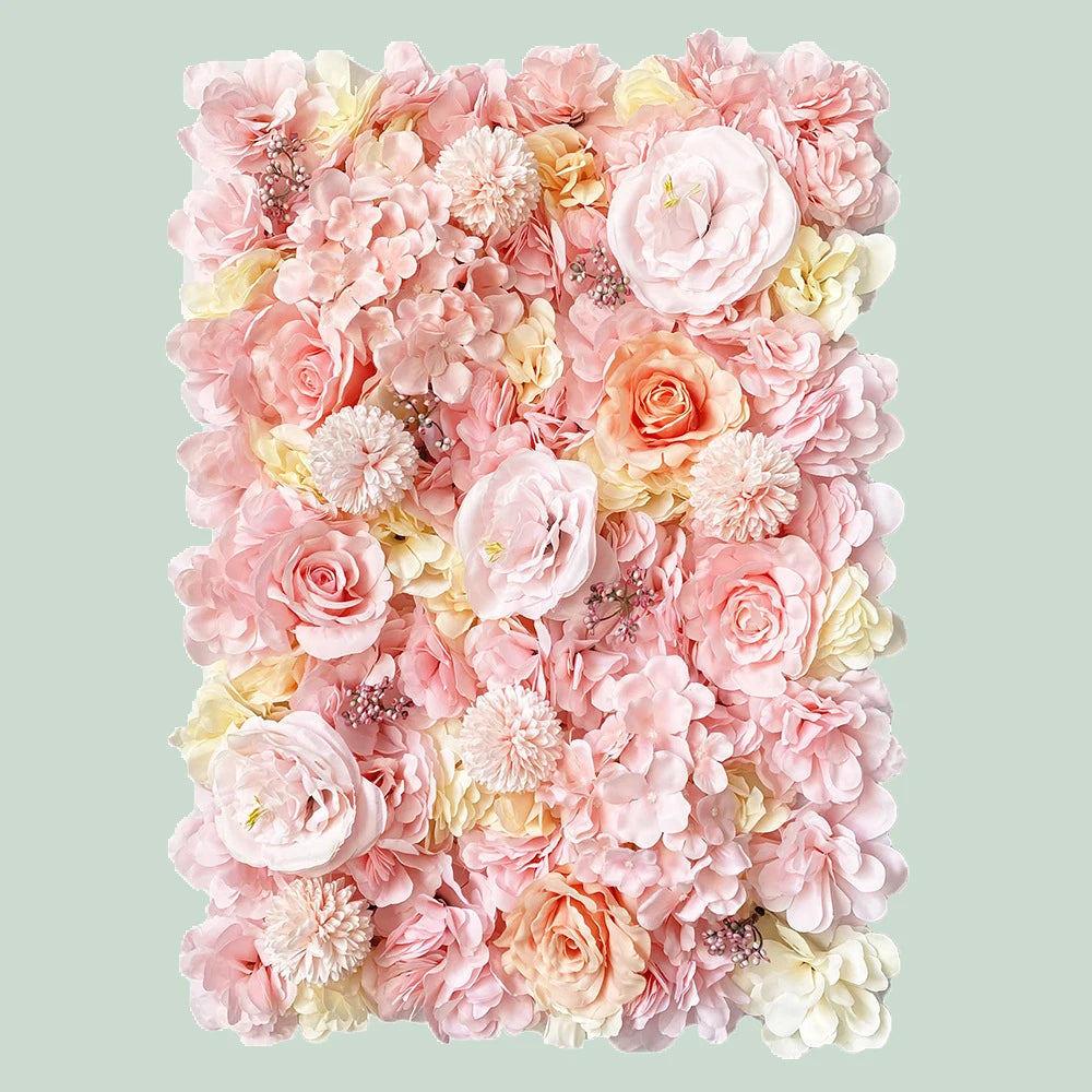 Silk Rose & Peony Flower Wall Panel