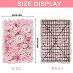 Silk Rose & Peony Flower Wall Panel