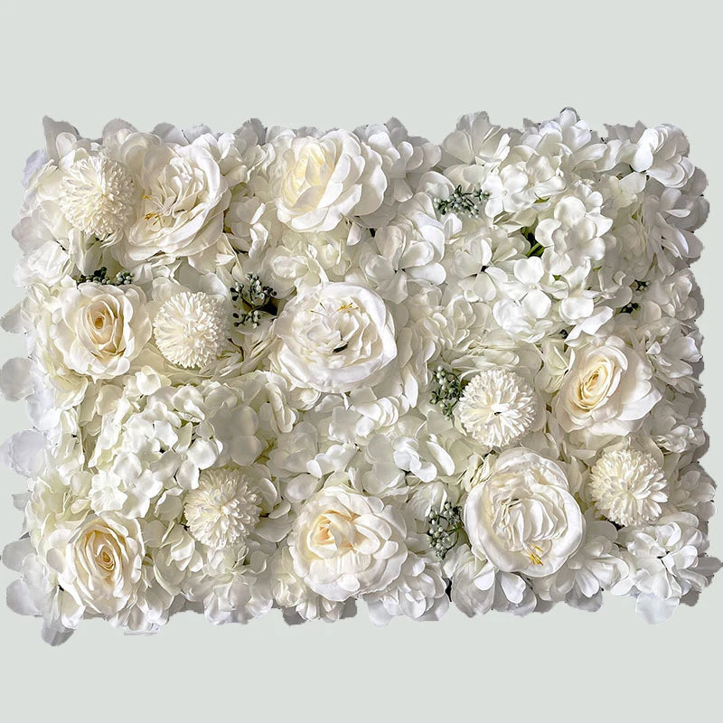 Silk Rose & Peony Flower Wall Panel