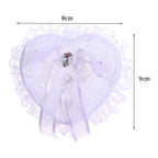 White Lace Pearl Flower Girl Basket