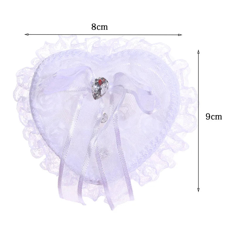 White Lace Pearl Flower Girl Basket