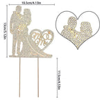Crystal Rhinestone “Mr & Mrs” Cake Topper