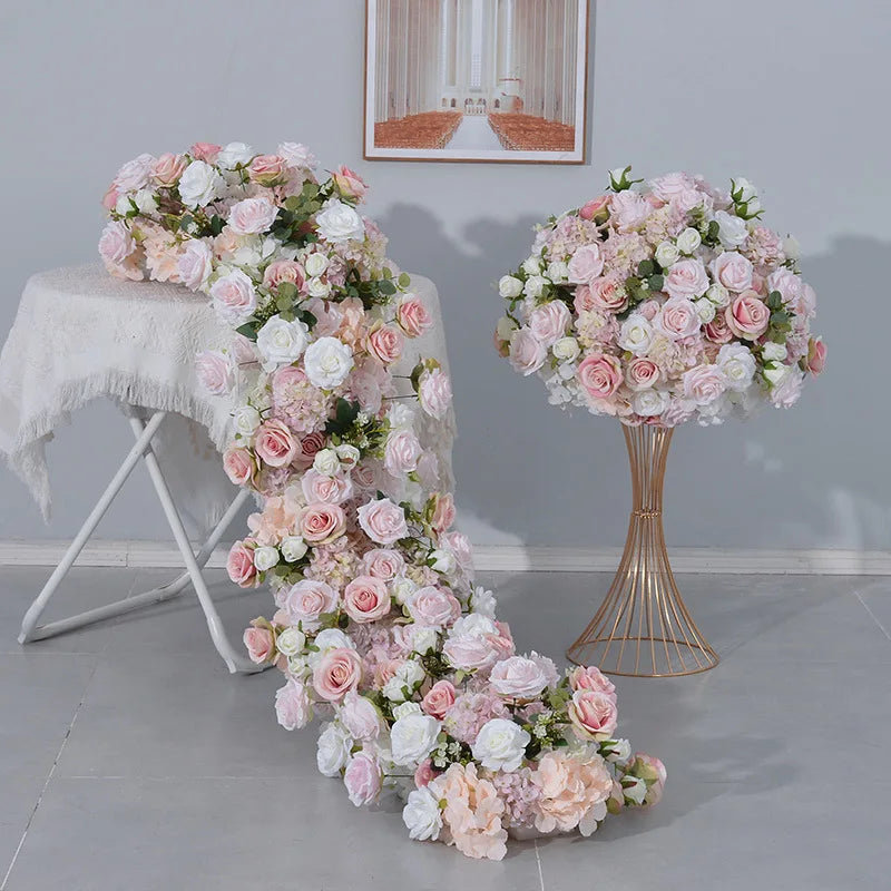 Pink Artificial Flower Decor Set
