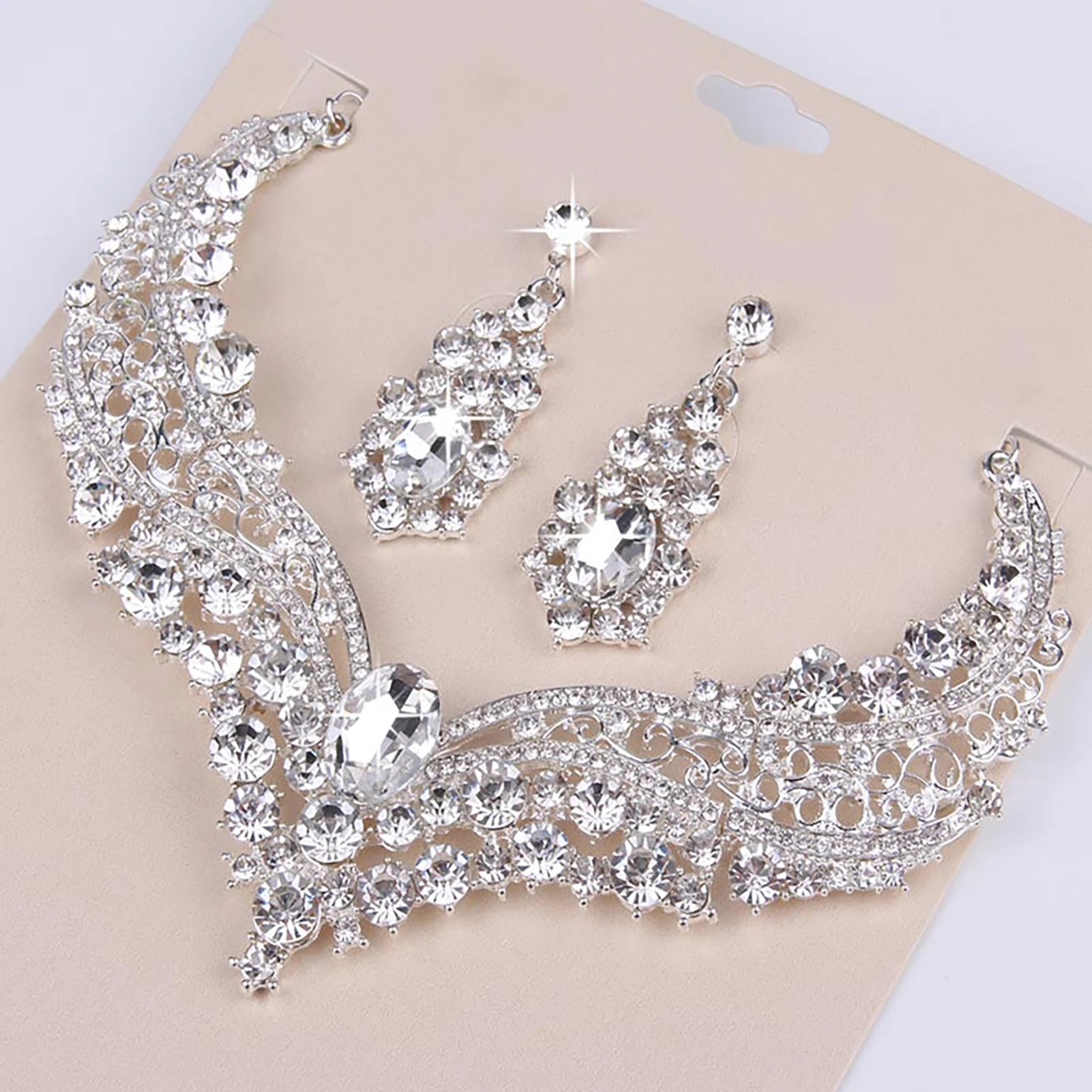 Rhinestone Bridal Jewelry Set