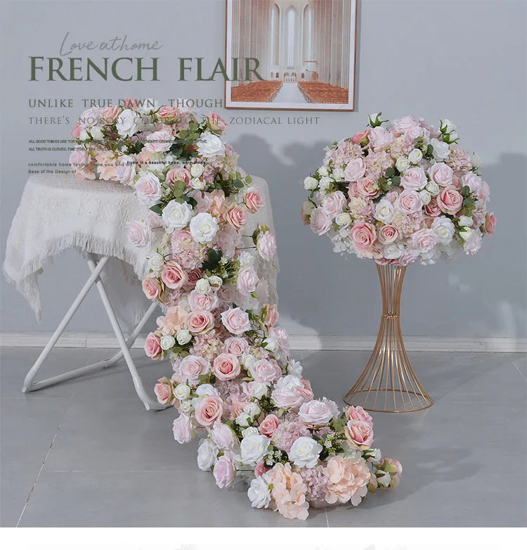 Pink Artificial Flower Decor Set