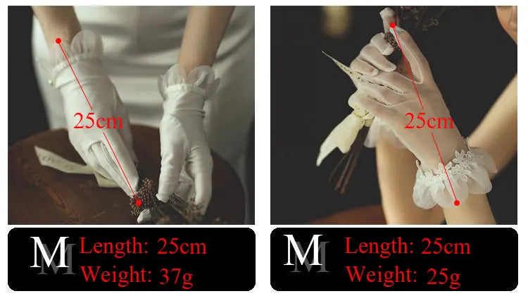 Satin & Tulle Bridal Gloves
