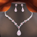 Purple Rhinestone Bridal Jewelry Set