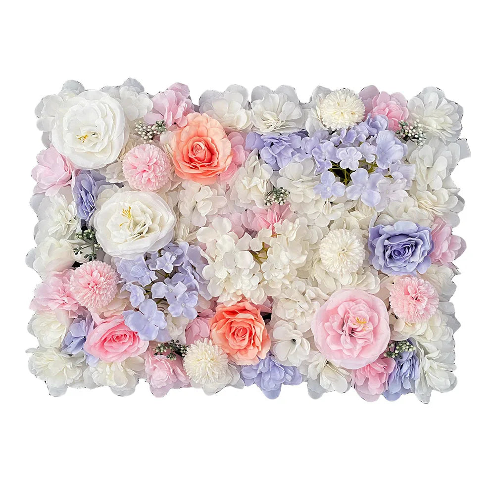 Silk Rose & Peony Flower Wall Panel