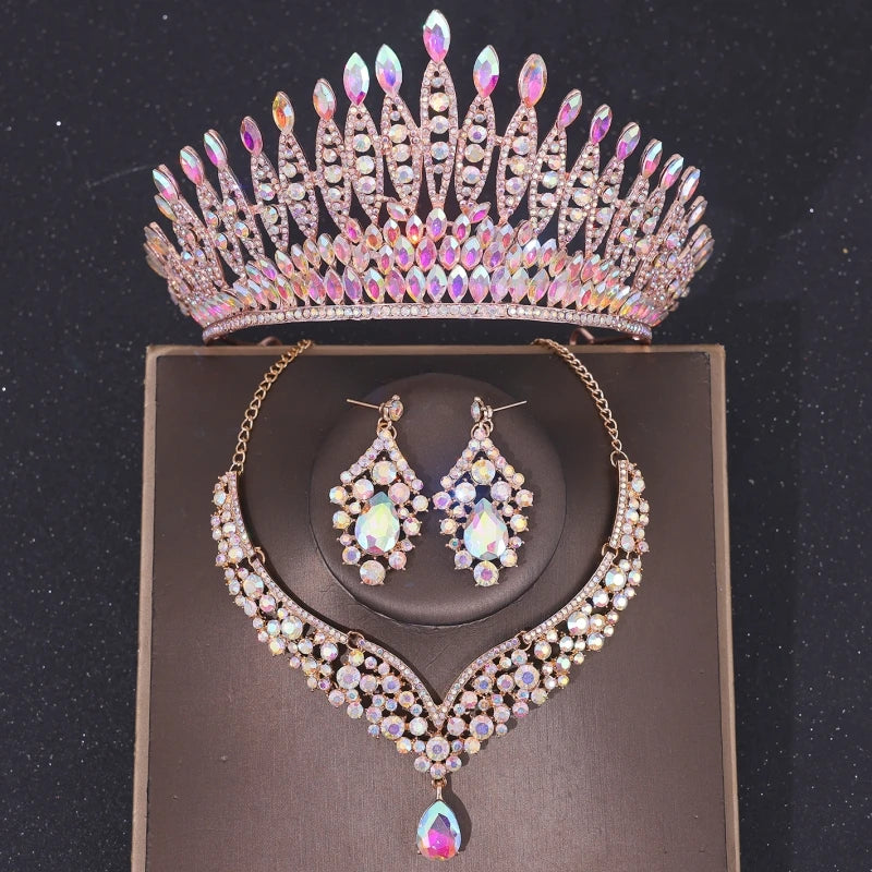 Crystal Bridal Crown Jewelry Set